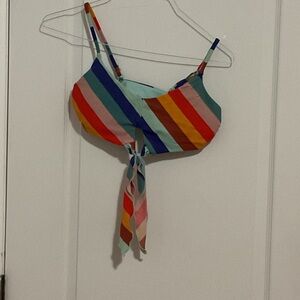 Multicolor Striped Women's Bathing Suit
